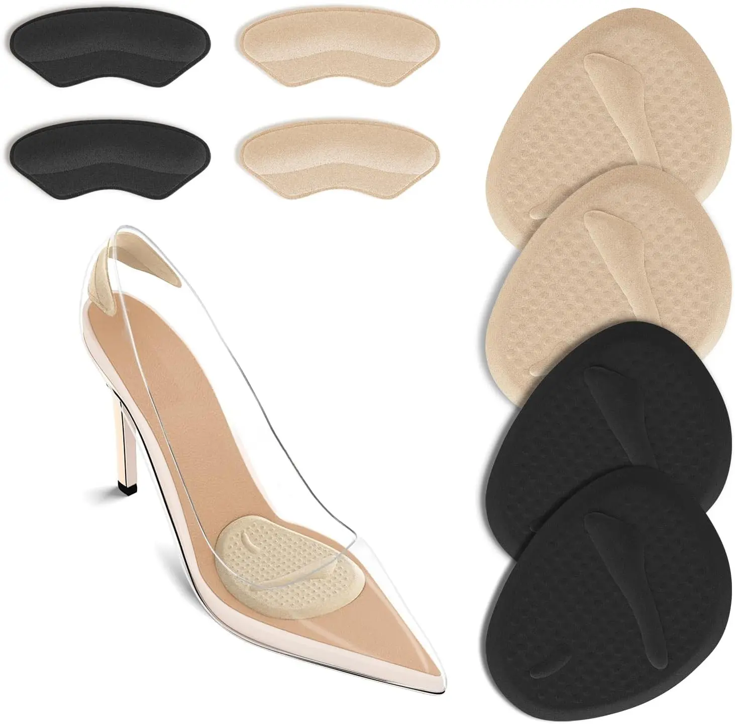 Womens Heels - مجموعتان من وسائد الكعب، وسائد لمنطقة