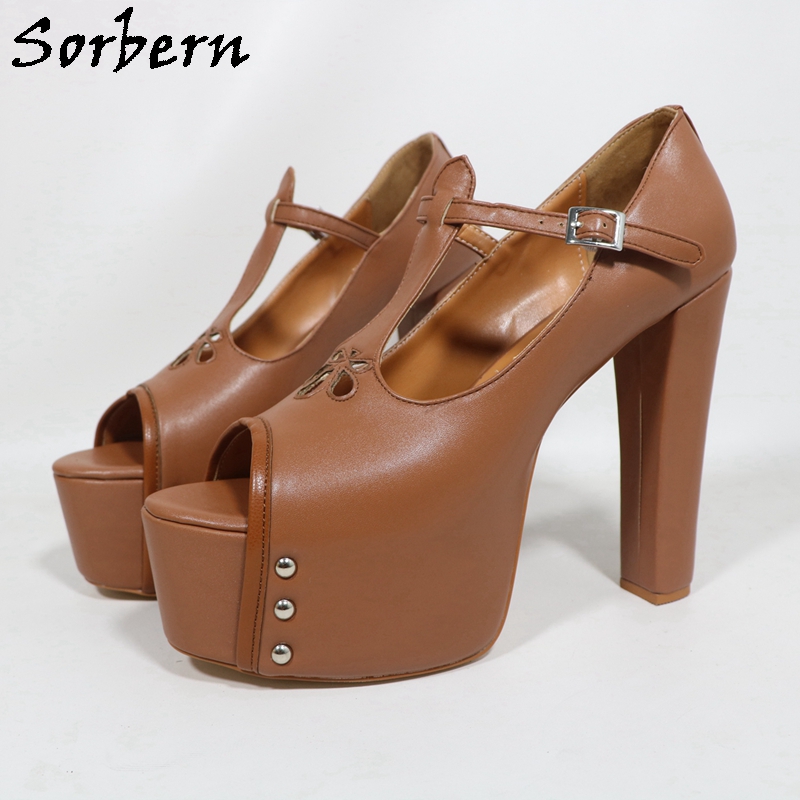 Sorbern براون ماتي النساء حذاء - مراجعة Pump Heel Block وسعره